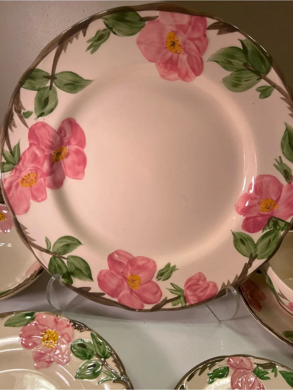 6 pc Franciscan Desert Rose Dinner Setting HandPainted (10 sets available)